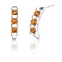 1.50 Carats Round Cut Citrine Earrings in Sterling Silver