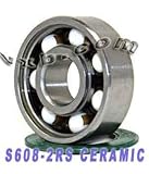 S608-2RS Skate Bearing Ceramic:Sealed 8x22x7