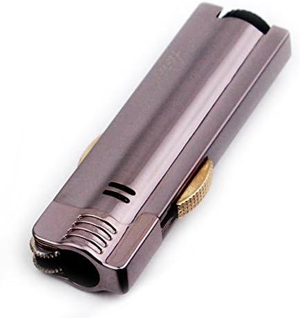 Metal Honest 2 in 1 Soft+jet Blue Flame Flint Wheel Butane Gas Cigarette Lighter (Purple)