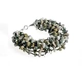 Great 7.25 Bracelet with Jasper, Plastic Beads and a Silver Clasp