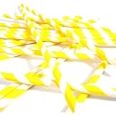 Bella Cupcake Couture Paper Party Striped Straws, Yellow/White (24 Count)