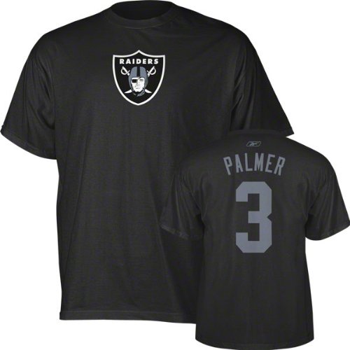 Carson Palmer Oakland Raiders Black Reebok Name & Number T-Shirt