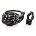 Crazefoto Security Lock Self Coiling Resettable Combination Cable Lock, Bike Cable Lock, 4-Foot x 1/2 Inch, Theft-Protection Lock, Flexible Lock with Mounting Bracket