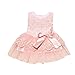 Fairy Season Cute Baby Girls Princess Party Tutu Lace Bowknot Flower Gown Dress Pink