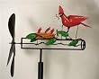 Blue HandWorks Cardinal & Nest Whirligig