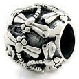 Sterling Silver Dragonfly Bead Ball fits European Charm Bracelet
