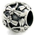 Sterling Silver Dragonfly Bead Ball fits European Charm Bracelet