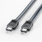 1m Shielded e-SATA to eSATA Data Cable Lead 7 Pin eSATA Male to 7 Pin e-SATA Male - 3 Gbps Transfer