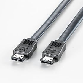 1m Shielded e-SATA to eSATA Data Cable Lead 7 Pin eSATA Male to 7 Pin e-SATA Male - 3 Gbps Transfer