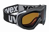 UVEX Wizzard Junior Ski Goggle,Black Metallic Frame with Double Vario Lens