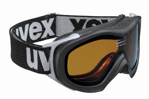 Childrens Toyshop  Sporting Goods : UVEX Wizzard Junior Ski Goggle,Black Metallic Frame with Double Vario Lens