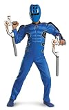Costumes For All Occasions DG6936K Power Ranger Blue Muscle 7-8