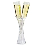 Toasting Flutes in Vase Set