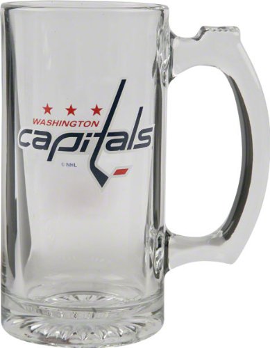 Washington Capitals Beer Mug: 3D Logo Glass Tankard