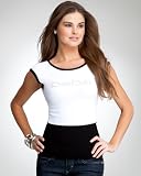 41U%2Bhnc%2B6mL. SL160  bebe Logo V Back Colorblock Sweater   BLK/WHITE (S)