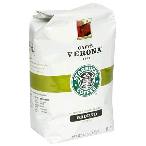 Starbucks Caffe Verona Coffee, Ground, 12-Ounce Bags (Pack of 3)