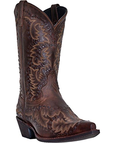 Laredo Men's Midnight Rider Western Boot, Brandy, 13 XW US