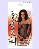 Erotique sexy fishnet top w/g-string black o/s