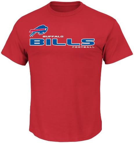 NFL Buffalo Bills Men's All Time Great V Short Sleeve Tee, Red, Small