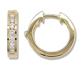 1/2 Carat Channel Set Diamond Earrings in 14k Yellow Gold (with Safety Lock)
