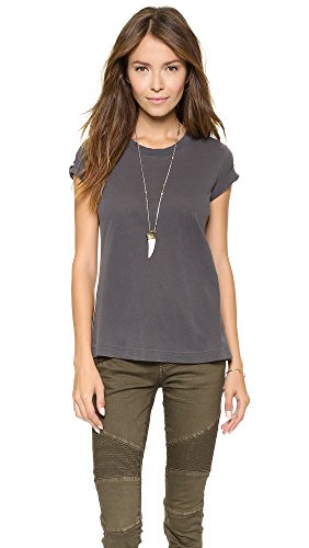 Splendid Women's Vintage Whisper Short Sleeve Crew T-Shirt, Lead, Small
