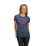 MLB Atlanta Braves 1974 Cooperstown Women's Short Sleeve Crew Neck Jersey Tee (Pigment Denim, Large)
