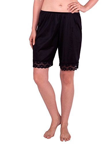 Under Moments Women's Classic Pettipants Bloomers Nylon boxer w/Lace 18