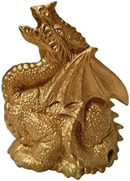 Golden Colored Ceramic Dragon Smoking Cone Incense Burner Gifts & Decor