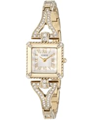 GUESS Womens U0137L2 Petite Retro Glamour Gold-Tone Watch