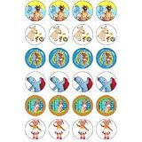 from In the Night Garden In the Night Garden style 24 Edible Wafer Paper Fairy/Cup Cake Toppers on an A4 sheet - Birthday Cake and Party Idea