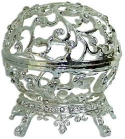 4pce x 8cm Metal Silver Tea Trinket with Stand Wedding Bomboniere Gift MQ80