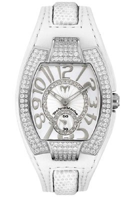 Women's ButterFly Pave White Leather Diamond