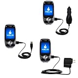 Deluxe Kit for the Helio HERO includes a USB cable with Car and Wall Charger - Gomadic Brand w/ TipExchange Technology