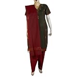 Indian Salwar Kameez Cotton Embroidered Dress Size S (slk456)
