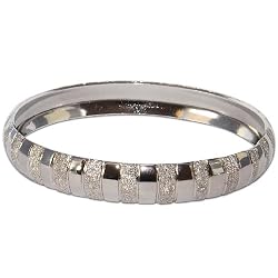 Fashion Costume Jewelry Rodium Plated Bangle Bracelets 2.5 inches