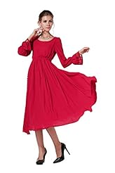 Long Sleeves Belted Cotton/Polyester 2015 Maxi Dress 