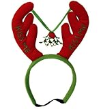 Dog Antlers - Plush Puppies "Kiss Me" Reindeer Antlers - Medium