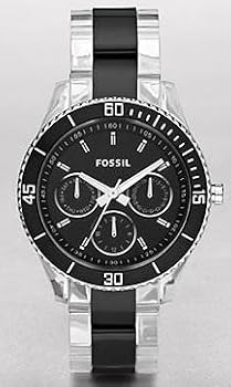 Fossil #ES2797 Women's Stella Multi Function Black Acrylic Watch