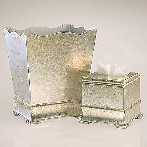 Siena Wastebasket - Silver - Frontgate