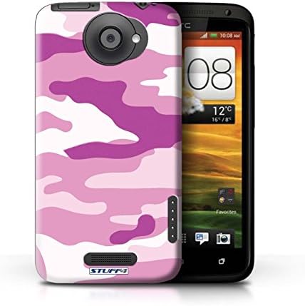 STUFF4 Phone Case / Cover for HTC One X / Pink 2 Design / Camouflage Army Navy Collection