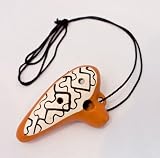 Ceramic Flute Ocarina Necklace ( Fair Trade ) - B001K9RBMU