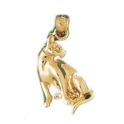 Cheap Girls Jewelry Dazzlers Solid 14k Gold Cat Charm Pendant Available in three colors from jewelsberry (weights: 2.9 grams only) For Sale