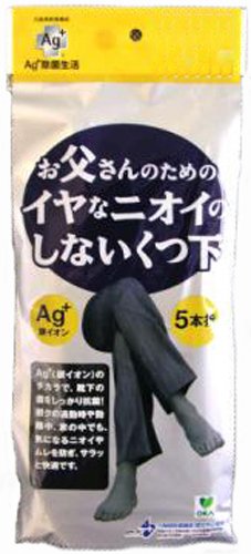 お父さんのためのイヤなニオイのしないくつ下 五本指ソックス L(25～27cm) グレー