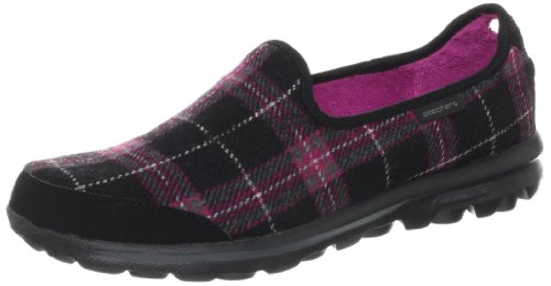 Skechers Women's Go Walk Sparky Slip-On Fashion Sneaker,Black/Pink,7.5 M US