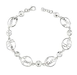 SterlingSilverFaith,Hope,LoveLinkBracelet