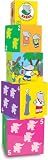 Vilac - 2194 - Jeu de construction - 5 Cubes Gigogne en Bois - Babar