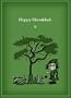 "Happy Hanukkah" by Bald Guy Greetings, 8 mini-cards per box (Pack of 2)