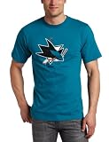 NHL Men's San Jose Sharks Primary Logo T-Shirt (Teal, Medium)