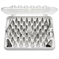 Compare Prices of Ateco 55-Piece Stainless Steel Decorating Tube Set with Hinged Storage Box