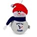 Pack of 6 NFL Houston Texans Plush Snowman Christmas Ornaments